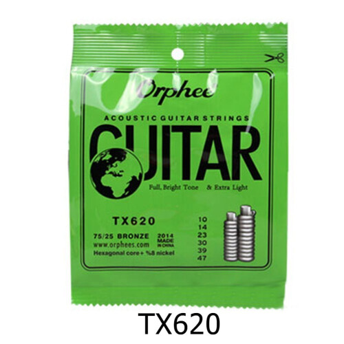 Χορδές ακουστικής κιθάρας Orphee Light Medium Gauge 6 τεμαχίων