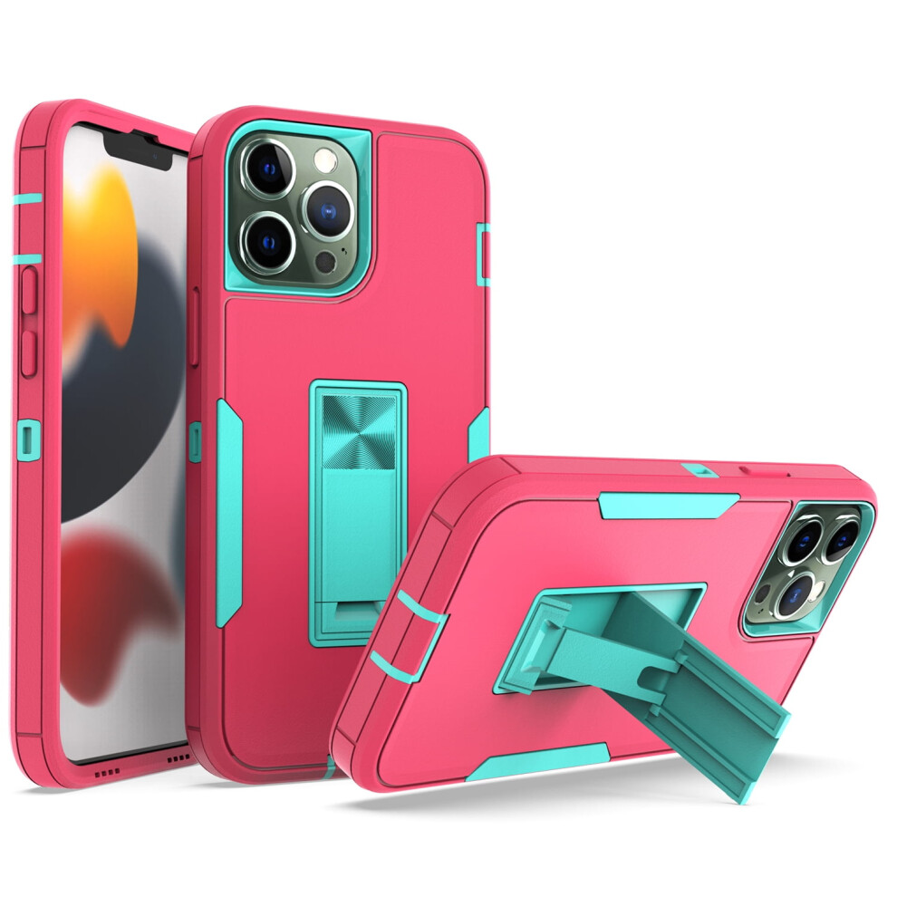 Allytech Case For Iphone 16 Plus (6.7") 2024: Hard Pc + Soft Tpu, Shockproof, Anti-Scratch, Built-In Kickstand Â Rose+ Blue 9479868135703