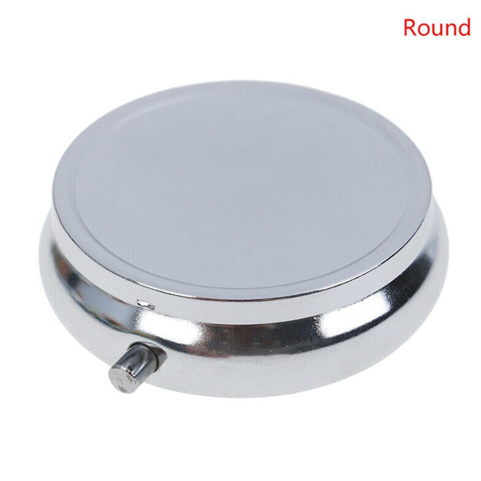 1Pc small metal round rectangular silver tablet pill box container medicine-image-OPC-PSSDT6W-NEW