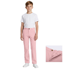 Gutteuniformbukser – Stretch chinobukser med lommer, pull-on, rosa, tilbake til skolen-antrekk for gutter 11-12 år