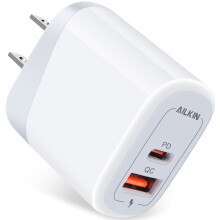 Încărcător de perete USB-C PD de 20W (2 buc.), încărcare rapidă QC3.0, compatibil cu telefoanele Android