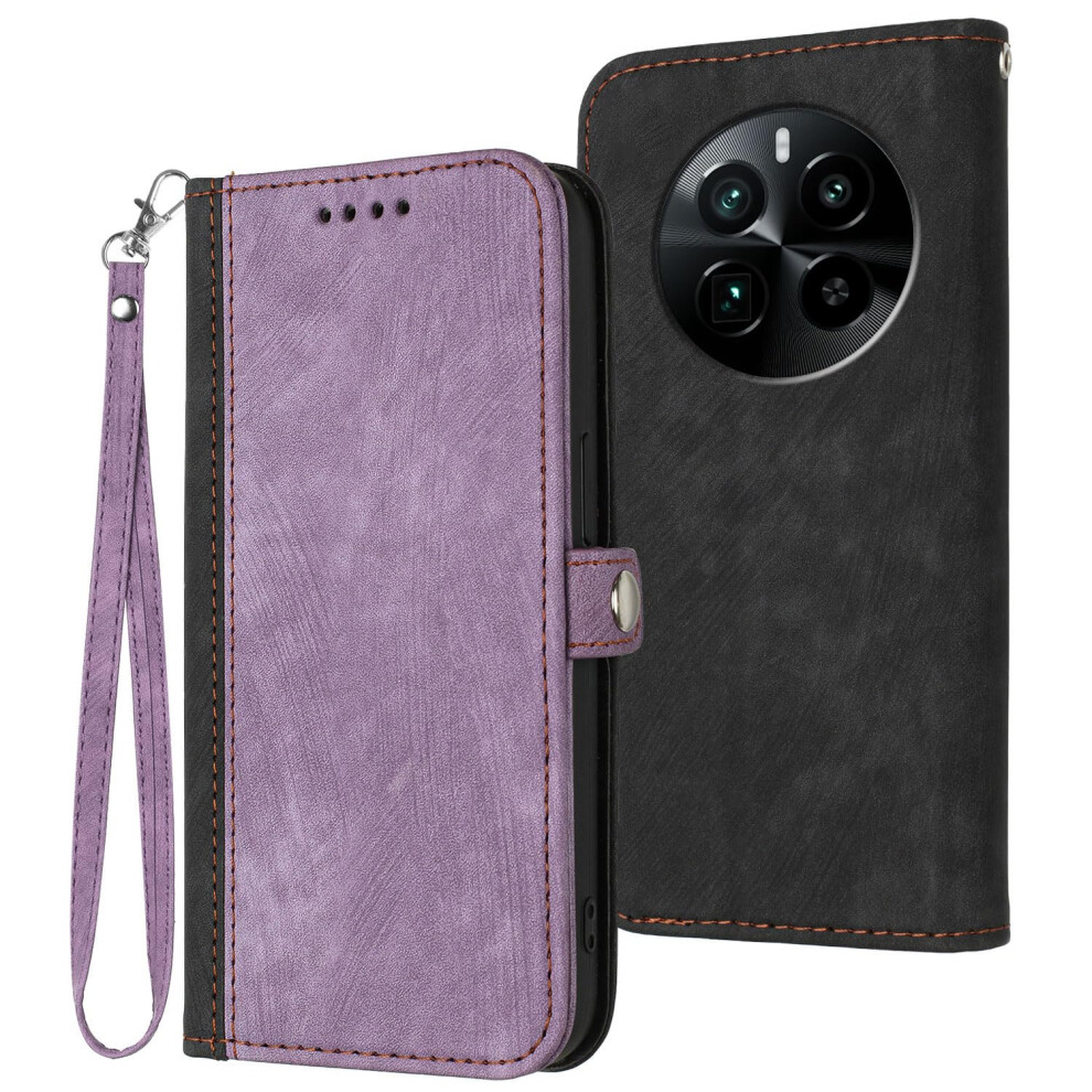 Wallet Case Pu Leather Flip Cover With Card Holder, Magnetic Closure, Kickstand For Huawei Mate 70 Pro Plus Purple 9092120188370