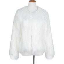 (XL,White)Women\'s Long Sleeve Fluffy Coat Shaggy Warm Outerwear Winter Fall Clothes For Spring Fall Daily Wear