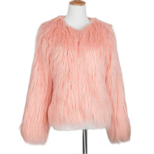 (S,Pink)Women\'s Long Sleeve Fluffy Coat Shaggy Warm Outerwear Winter Fall Clothes For Spring Fall Daily Wear