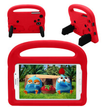Rødt tablet-cover med støtteben og håndtag til Samsung Galaxy Tab A SM-T280, Tab4SM-T230, Tab E Lite SM-T113, Tab3Lite T110 (7") – Kompatibelt