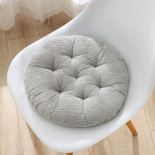 Cojín de asiento de algodón de 40 x 40 cm, color liso, para sillas, suave y acolchado, ideal para sillas de cocina, comedor o patio (gris, 1