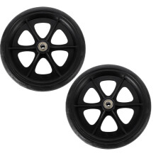 Rodas dianteiras para andador com tração, plástico, 2 peças, 8 polegadas.