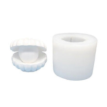 (Big pearl) Pearl Shell Shape Candle Making Mold For Diy Handmade Scented Candles Soaps Mold