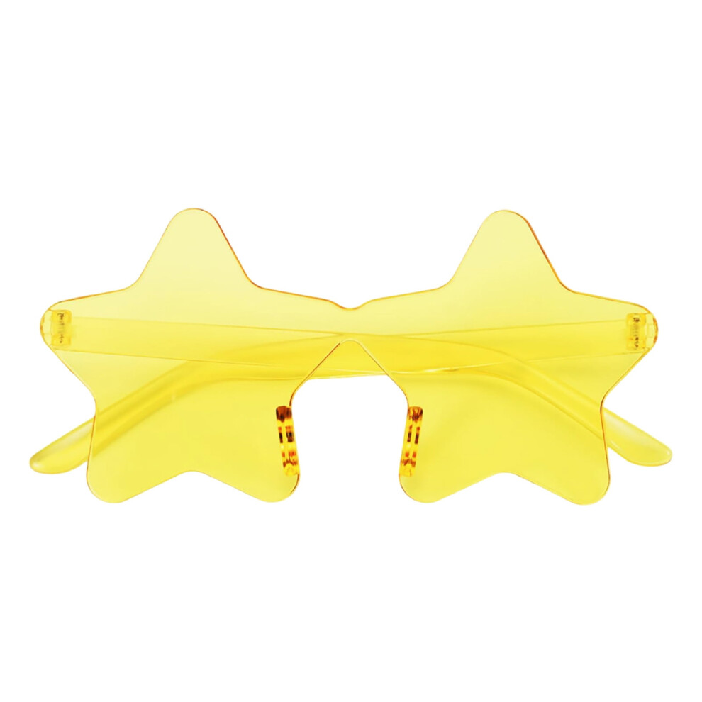 3Pcs Frameless Star Sunglasses, Transparent Candy Colored Star Shaped Glasses as Visible in Images, Party & Fashion Accessory for Men & Women