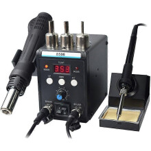 2 in 1 Hot Air Rework Station Digital Display Electric Soldering Iron for Electronic Repair EU Plug 220V