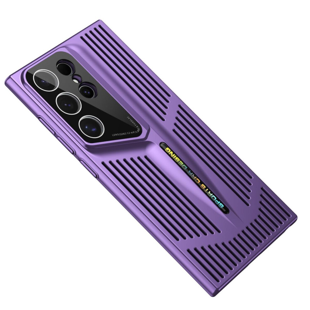Aluminum Case Shockproof Metal Frame With Cooling Design And Lens Protection, For Samsung Galaxy S25 Plus Purple 9092120195446