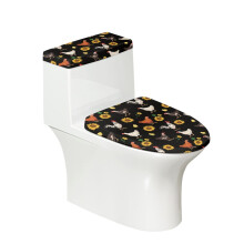 Rooster & Sunflower Toilet Seat Covers 2-Pack, Round Dust Covers Compatible with Standard Toilets, Fabric Tank Lid Covers for Home Decor