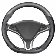 Car Steering Wheel Cover – Anti-Slip, Breathable, Universal for Tesla Model 3/Y/S/X (Type D) – Compatible with Model S