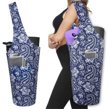 Yogamatentas - Lange draagtas met vakken - Biedt ruimte aan meer yoga-accessoires - Geschikt voor de meeste yogamatten - Yogamatdrager