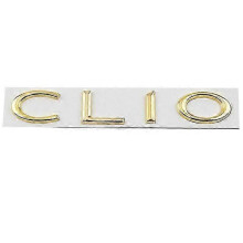 (Gold) Car 3D Metal Emblem Badge Decals Rear Trunk Boot Words Logo Sticker For Renault Clio RS 2 3 4 5 6 Sport Styling Accessories