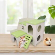 Hamster Hideout House with Ladder and Ventilation Blue