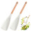 2Pcs Matte Multifunction Spatula Spoon for Cooking, 12.2" Spoon Spatula Silicone Cooking Utensils for Kitchen, Multi-function Spatula Spoon, White 1