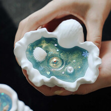 Conch Soy Wax Gel Aromaterapilys med æteriske olier – Strandtema, stresslindring, boligindretningsgave