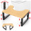 (White)Portable Folding Toilet Stool Adjustable Height Bathroom Step Stool Non-Slip Shower Footstool 1