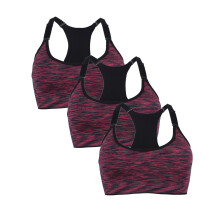 3pcs Yogabeha Naadloze sportbeha voor dames Yogabeha Dames Gymsportbeha Vest Tanktops Racerback sportbeha Middle Impact sportbeha