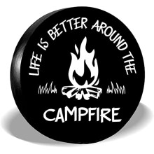 Fire Pattern Universal Spare Tire Cover for RVs Trucks SUVs