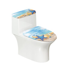Beach Starfish Toilet Tank Lid Cover Set of 2 – Soft, Non-Slip, Fits Most Tanks & Lids