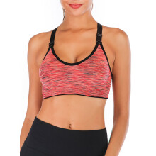 FANNYC Dames Tanktop met Verstelbare Bandjes en Uitneembare Pads, Racerback, Lange Sportbeha, Zonder Rits