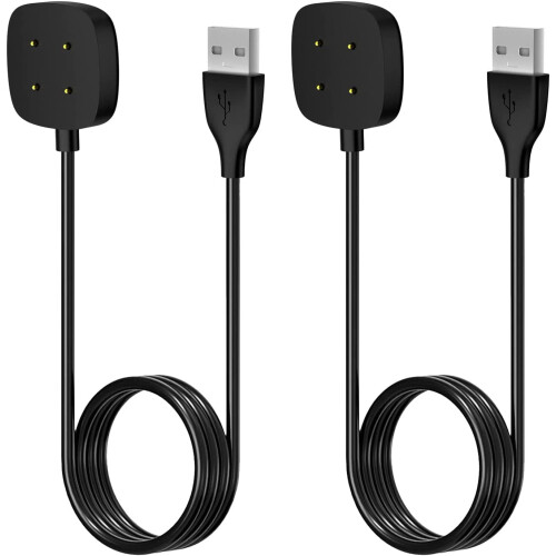 2-Pack 3.3ft USB Charging Cable Compatible with Fitbit Sense & Versa 3