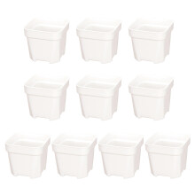 Pots de fleurs légers, conteneurs pour petits cactus et-Blanc L