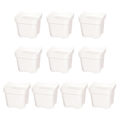 Pots de fleurs légers, conteneurs pour petits cactus et-Blanc L