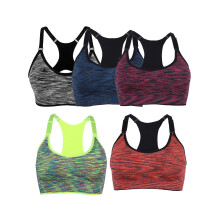 1/3/5-pack Racerback sport-bh sömlös sport-bh justerbar rem och avtagbar vaddering linne aktiv gym yoga träning sport-bh