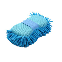 Microfiber Car Wash Sponge Cleaning Pad 1 Piece Light Blue