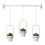 Filet de Pot de fleur suspendu, panier suspendu,-Blanc 1