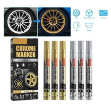(2 box, gold and silver) New Metallic Liquid Chrome Mirror Finish Paint Pen Waterproof DIY Art Marker 1/2box