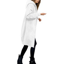 Veste polaire à capuche zippée pour femme, légère et chaude