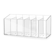 Clear 6 Section Kitchen Storage Container Removable Dividers Customizable Space for Countertop Organization