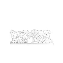 Søt hund metall skjæreskjæringsmaler scrapbooking håndverk kort mal mold embossing gave