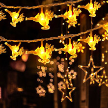 USB-Powered Christmas Reindeer String Lights, 5ft Warm White LED, Indoor Festive Decor Compatible with USB Power