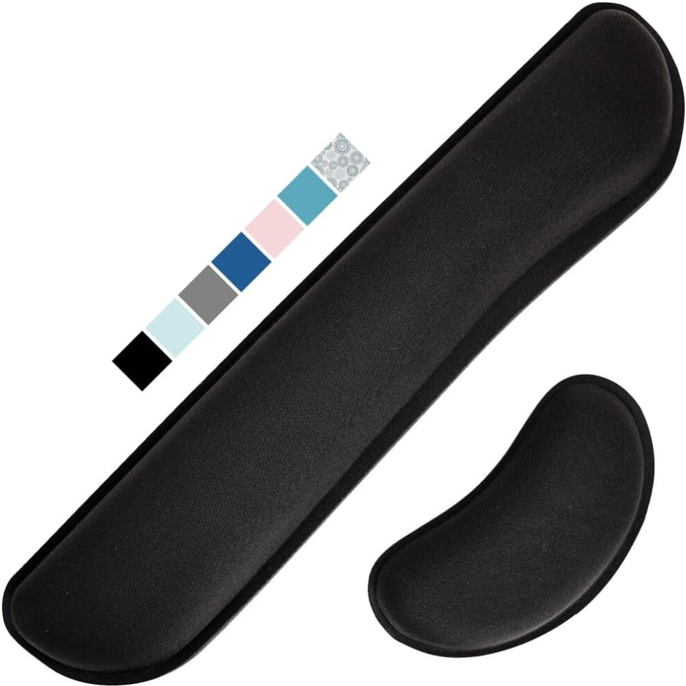 Silky Gel Memory Foam Wrist Rest For Keyboard & Mouse, Ergonomic Pain Relief, Stain-Resistant, 2-Piece Set 9028731256078