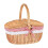 Handwoven Wicker Picnic Basket with Lid and Handle Wicker Storage Hamper for 1