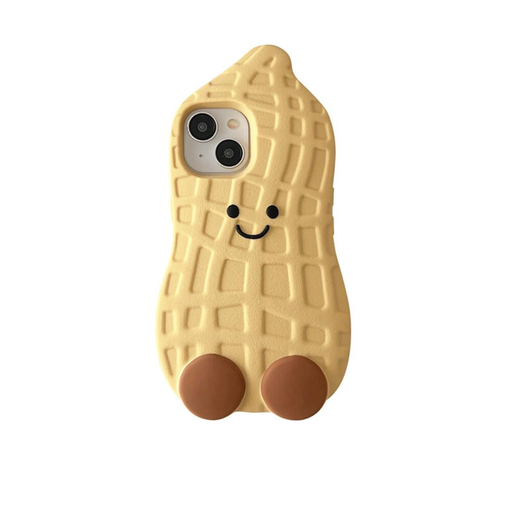 Silicone Case For Iphone 16 Cartoon 3D Peanut Design Shockproof Soft Tpu Cover Wireless Charging Ready Yellow 9771547562283