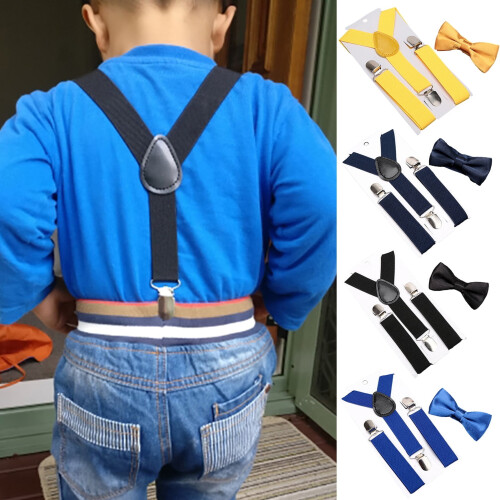 Elastische Hosenträger mit Schleife für Kinder – verstellbar, Polyester