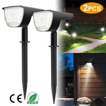 2-balenie solárnych záhradných bodových svetiel, IP65, vodotesné solárne svetlá, automatické zapnutie/vypnutie, solárne napájanie, 32 LED