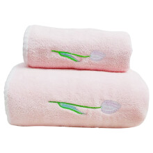 Rosa Tulpen-Badetuch – Weiches, saugfähiges Korallensamt-Handtuch für Erwachsene, Kinder, Badezimmer, Fitnessstudio, Hotel, Yoga, Spa und Reisen
