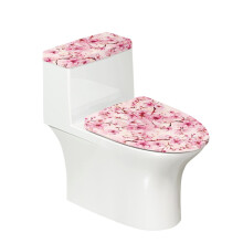 Cherry Blossom Toilet Cover Lid Set of 2 – Pink Flower Design, Universal Fit for Round/Elongated/Oblong Lids