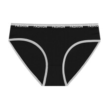 Sport Style Hipster Panties, Contrast Color Letter Waistband, Cute and Comfy for Lounge, Light Workouts & Everyday Gray XL