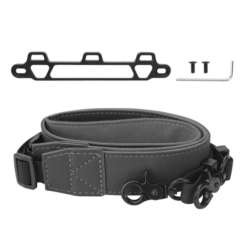 Adjustable PU Leather Neck Strap with Aluminum Bracket Lanyard for DJI RC Pro Smart Controller