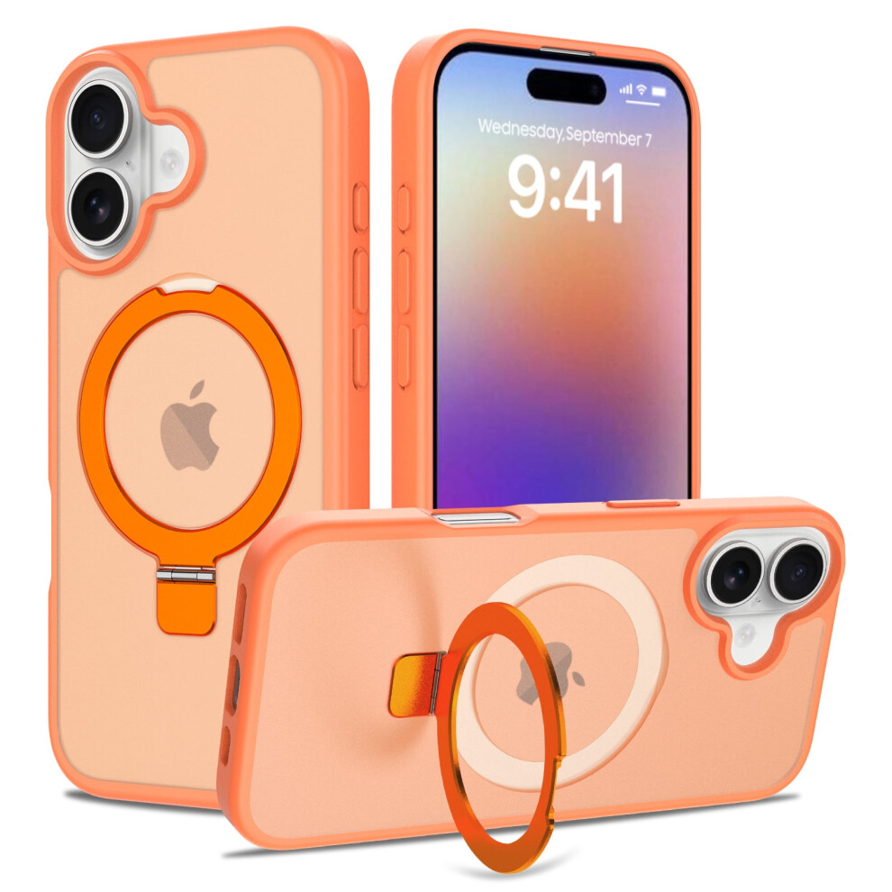 Compatible With Iphone 17 Case Â Military-Grade Translucent With Invisible Magnetic O-Ring Stand, Magsafe-Compatible, Great Grip, 6.3" 9479868493940