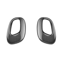 Car Carbon Fiber Black Gear Shift Knob Cover Central Control Gear Shift Knob Cover Decoration for -