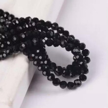 200pcs 4mm Round Ball 32 Facets Crystal Glass Loose Spacer Beads Lot Wholesale-Black